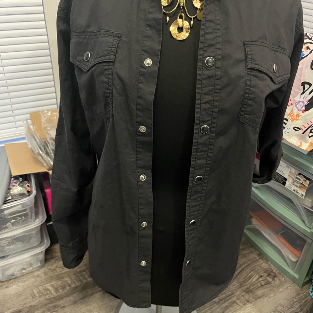 Women's Black Button-Up Jacket